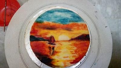 sun lying on the sea - Cake by aayotee mukhopadhyay