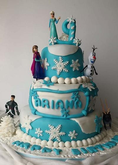 Frozen theme cake  - Cake by Shorna's Cake Corner