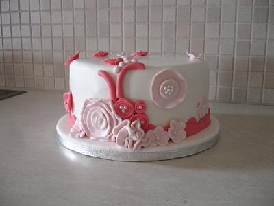 Pink flowers cake - Cake by Dora Avramioti