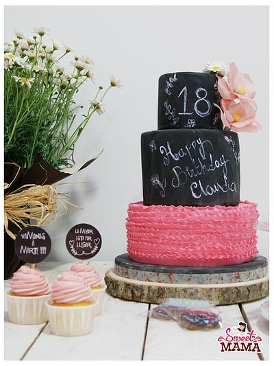 Chalkboard 18th Candy Bar - Cake by Soraya Sweetmama