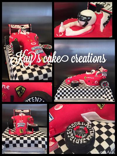 F1 Ferrari cake - Cake by Kay's cake creations