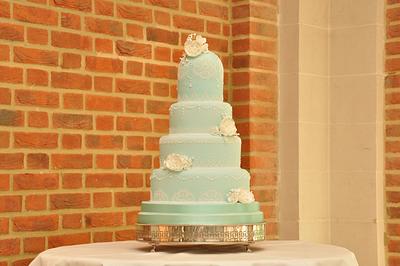 Edible lace Wedding Cake - Cake by Sue Field