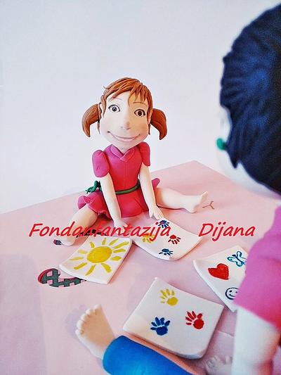 Little girl - Cake by Fondantfantasy