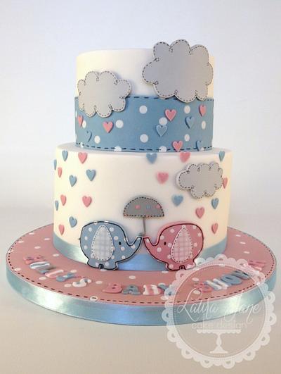 Neutral Baby Shower - Cake by Laura Davis