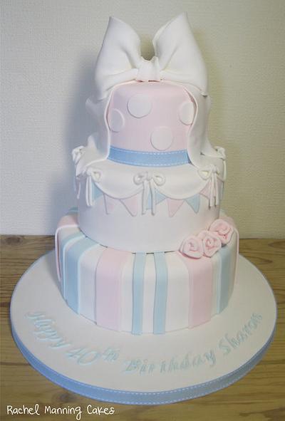 40th Birthday Cake - Cake by Rachel Manning Cakes