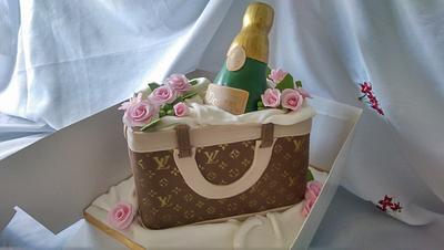 40th Louis-Vuitton Bag Birthday cake - Cake by Fondant Follies Cakes
