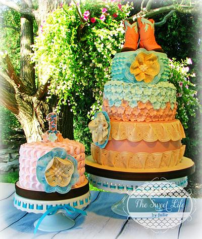 Shabby Chic Cowgirl cake - Cake by Julie Tenlen