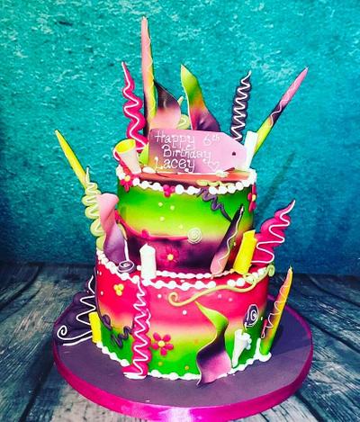 Neon madness - cake - Cake by Maria-Louise Cakes