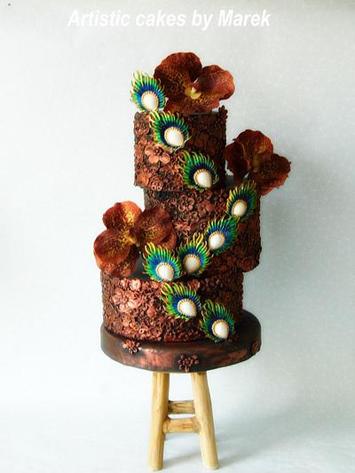 Copper wedding cake - Cake by Marek