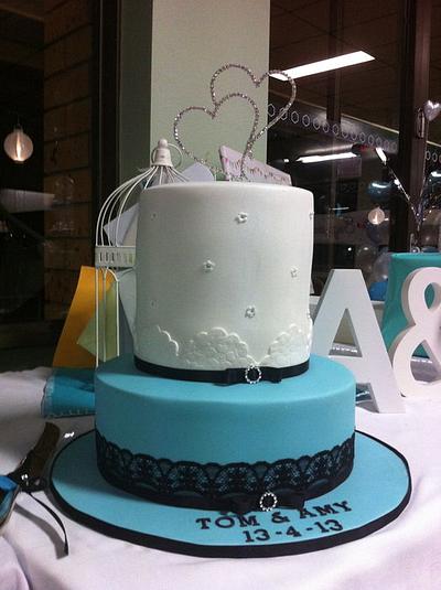Tiffany inspired Engagement cake - Cake by Madd for Cake