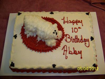 For a Sweet Young Lady, A puppy cake! - Cake by TERRY PATTERSON