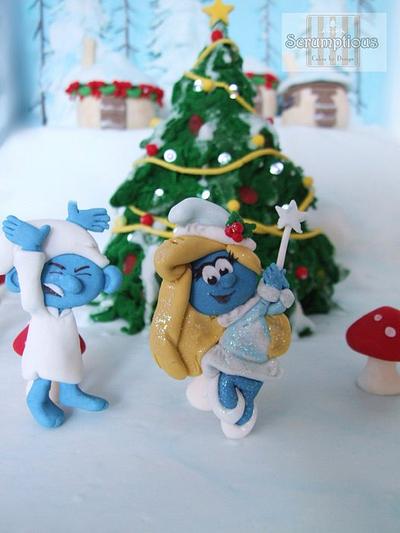 Have a smurfy Christmas grouchy - Cake by Jo Tan