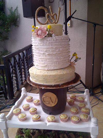 Rustic Themed Wedding Cake - Cake by Concept Cakes (Maikko)
