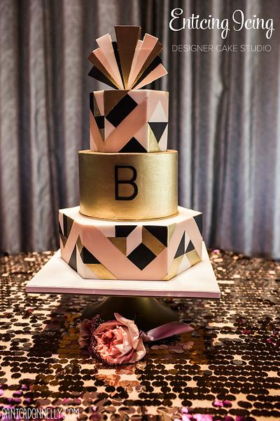 Art Deco Wedding Cake - Cake by Enticing Icing