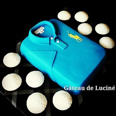Ralph Lauren cake+tennis ball cupcakes  - Cake by Gâteau de Luciné
