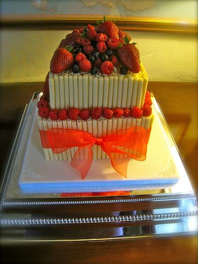 Fruity Wedding Cake - Cake by Kirstycakes