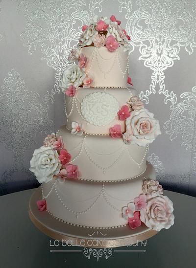 Floral Wedding Cake - Cake by La Belle Cake Co