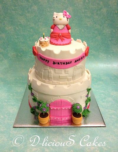 Hello Kitty Castle Cake :D :D  - Cake by devinasoni