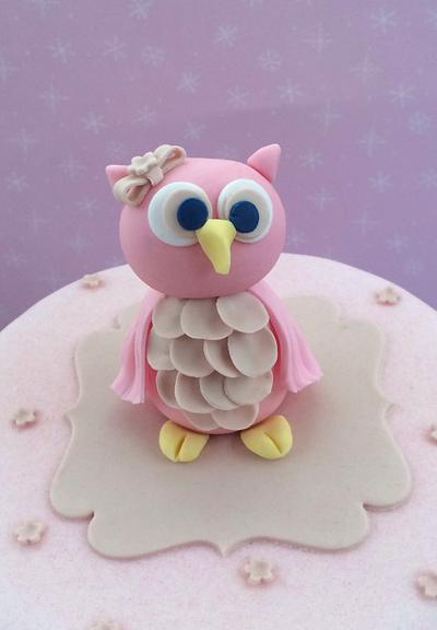 owl smash cake  - Cake by The lemon tree bakery 