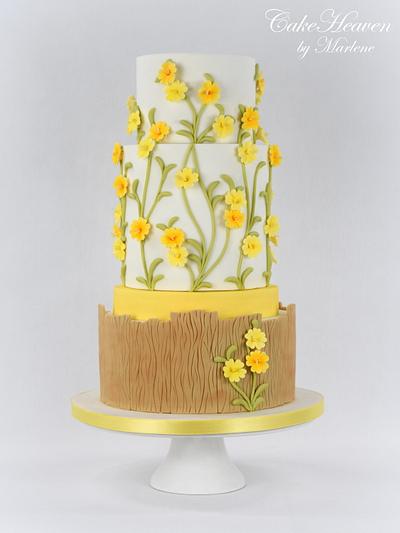 Spring Primroses Cake - Cake by CakeHeaven by Marlene