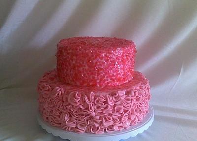 Pink Sequins - Cake by Zaafirah Adams  - Zee's Cake Corner 