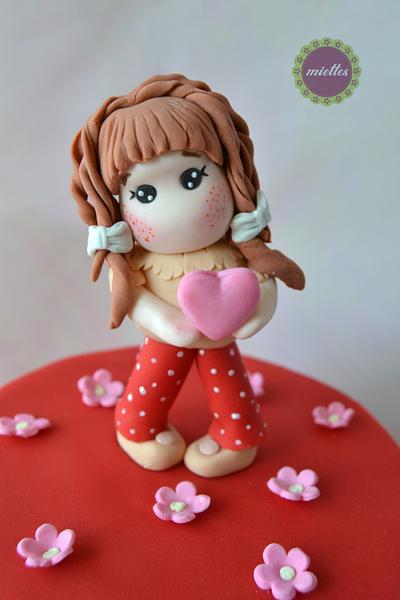 Valentine Magnolia Doll - Cake by miettes