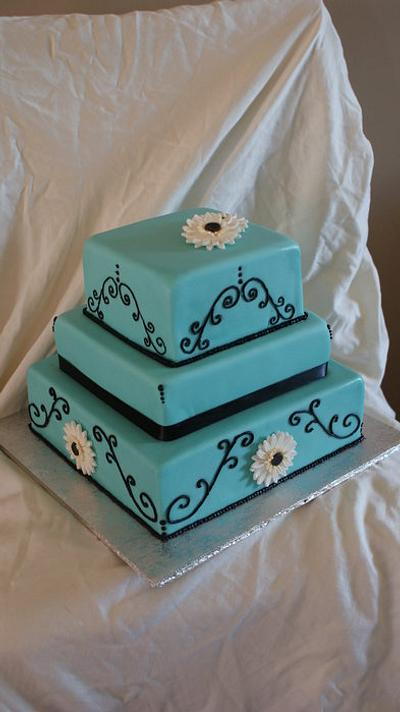 Blue wedding cake - Cake by paula0712