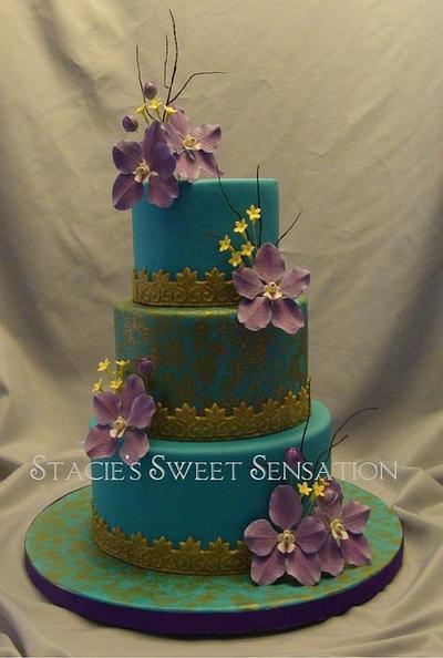 Blue and Gold - Cake by Naturepixie