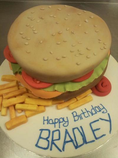 Burger inspired cake - Cake by emmybell