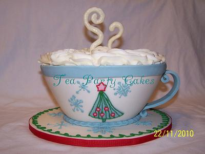 Christmas Tea Cup - Cake by Tea Party Cakes
