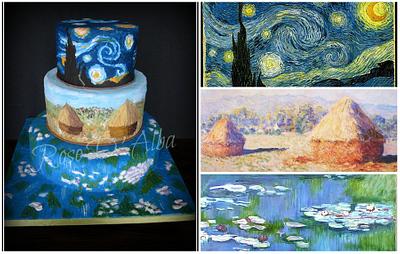 Van Gogh and Monet cake - Cake by Rose D' Alba cake designer