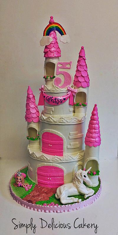 Princess castle  - Cake by Simply Delicious Cakery