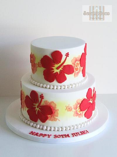 Hibiscus cake - Cake by Jo Tan