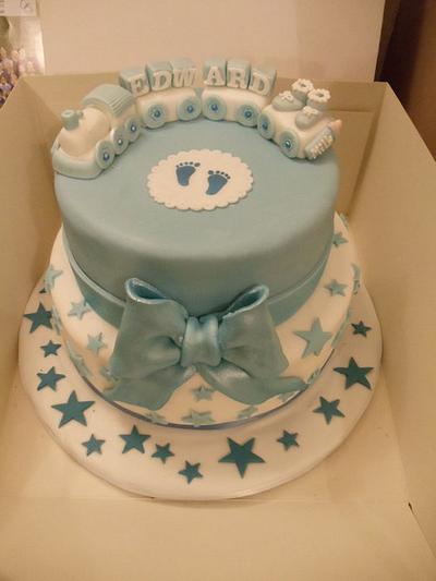 baby boy in blue - Cake by Enchanting Cupcakes hobby cakes