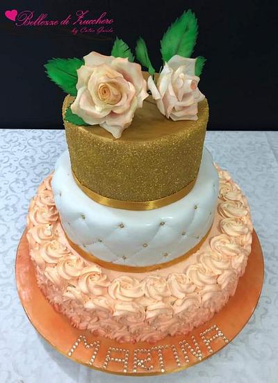 Orange & gold cake - Cake by Catia guida