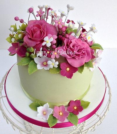 A Pretty Flowery Birthday - Cake by The Rosehip Bakery