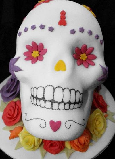 Day of the Dead Skull aka Bill - Cake by TattooedCake