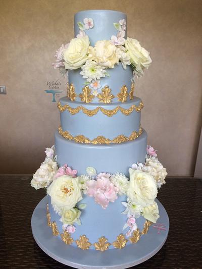 FLOWERY ENGAGEMENT - Cake by wisha's cakes