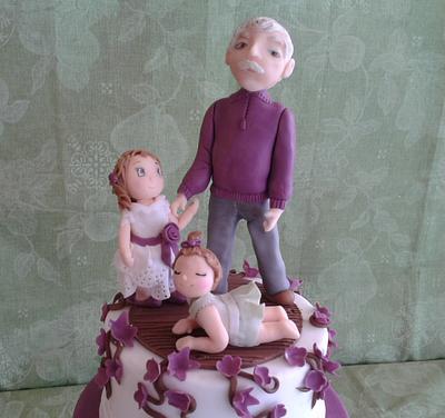Grandfather and his little granddaughters - Cake by MariaDelleTorte