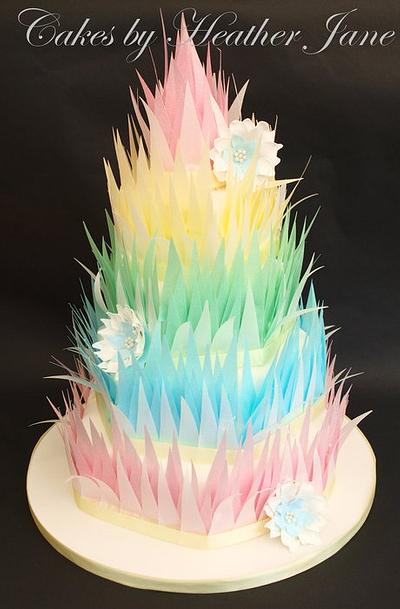 Candy feathers wedding cake - Cake by Cakes By Heather Jane