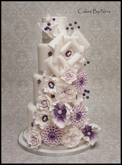 Purple Cameo Sparkle - Cake by Cakes by Nina Camberley