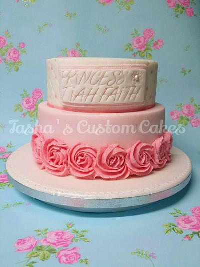 A Pretty Pink Princess cake - Cake by Tasha's Custom Cakes