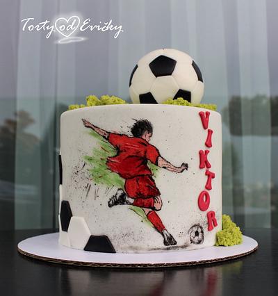 Football cake  - Cake by Cakes by Evička