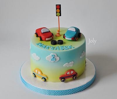 With toy cars - Cake by Jolana Brychova