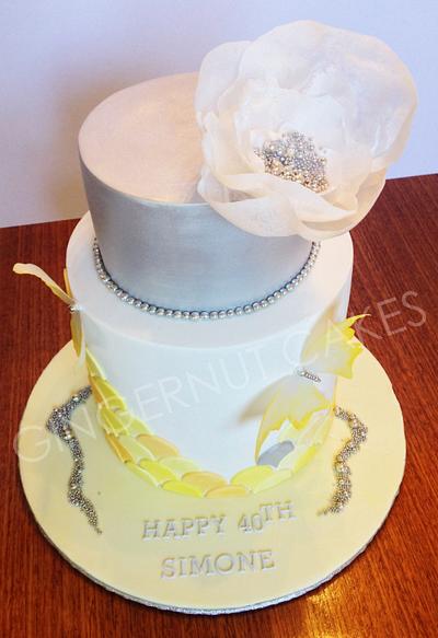 Silver & Yellow - Cake by Gingernut Cakes