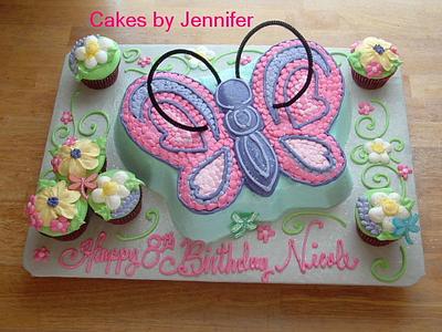 Butterfly Garden - Cake by Jennifer C.