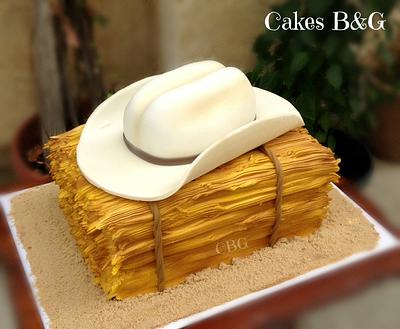Cowboy themed cake  - Cake by Laura Barajas 