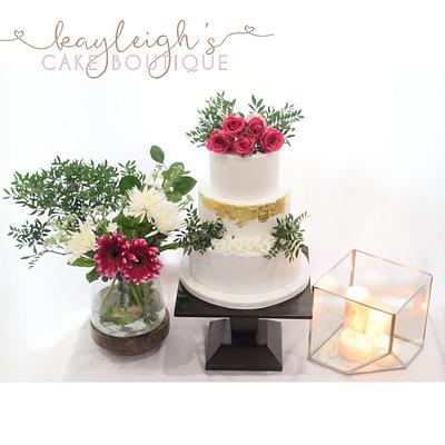 Rose wedding cake  - Cake by Kayleigh's cake boutique 