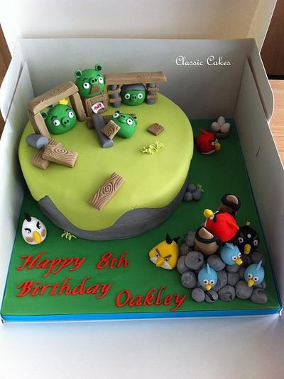 angry birds - Cake by hayleyl