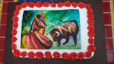 Bullfigther paint - Cake by Laura Reyes